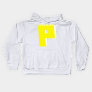 THE LETTER P, by Customize My Minifig Kids Hoodie